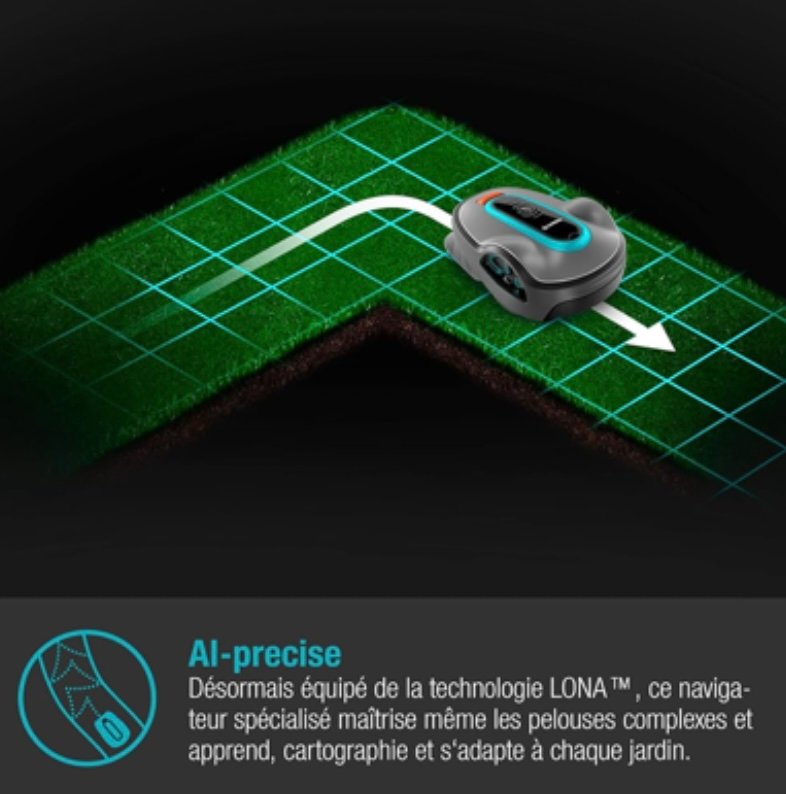 GARDENA SILENO life 1000. Tondeuse robot connectée Bluetooth®. < 1000m². Tond sous la pluie. Capteur de gel. Nettoyage à l’eau. Ultra-silencieuse – Image 5