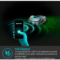 GARDENA smart SILENO Life 1500. Tondeuse robot connectée. < 1500m². Technologie LONA. Tond sous la pluie. Capteur de gel. Nettoyage à l’eau. Ultra-silencieuse – Image 4