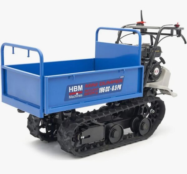 hbm professional 320 kg mini dumper sur chenilles 196 cc 6.5 hp