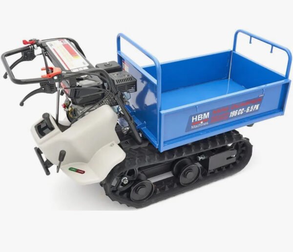 hbm professional 320 kg mini dumper sur chenilles 196 cc 6.5 hp
