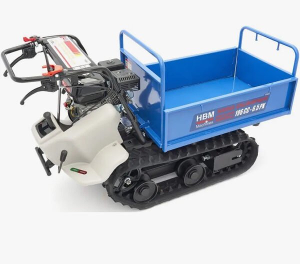 hbm professional 320 kg mini dumper sur chenilles 196 cc 6.5 hp
